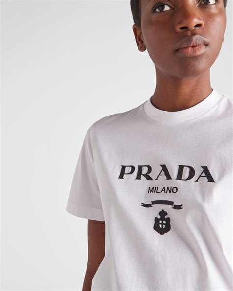 prada white shirt price|Prada long sleeve t shirt.